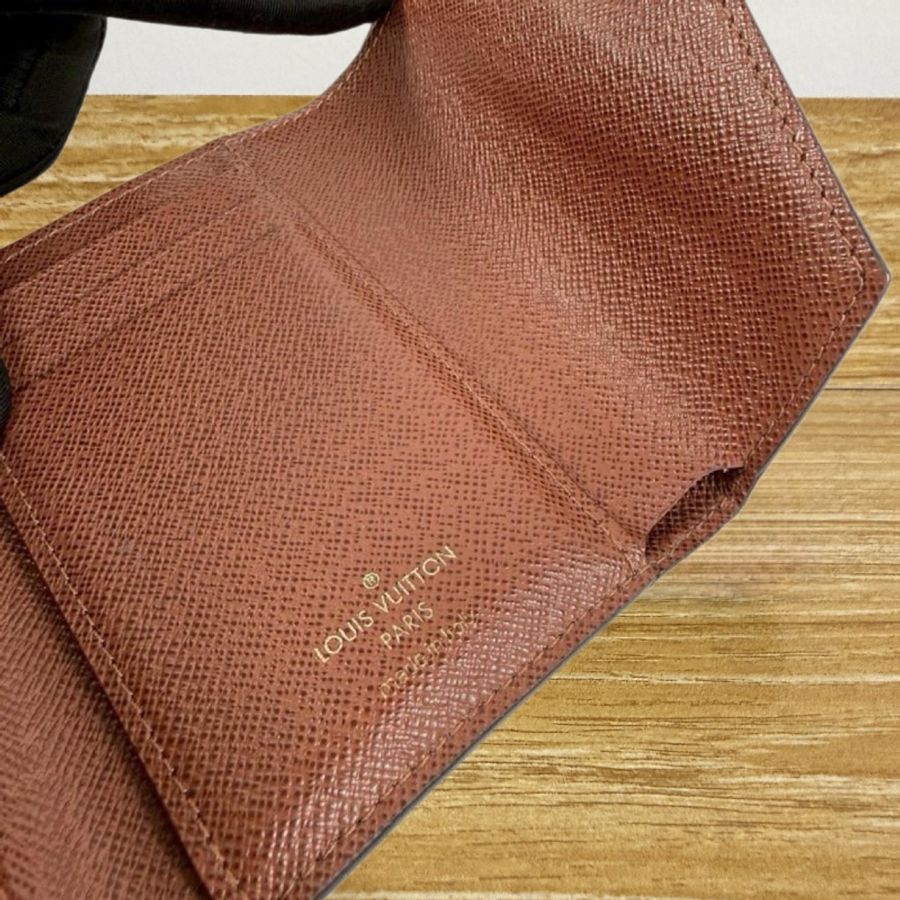 Louis Vuitton M62472老花金釦三折短夾-6