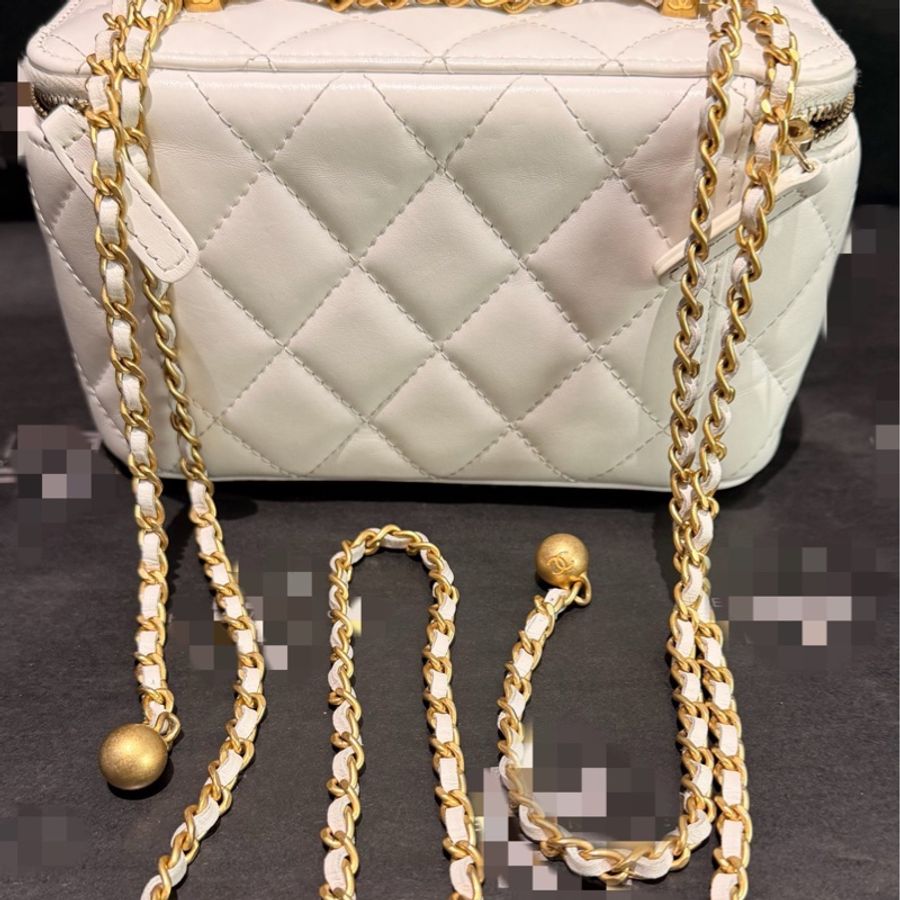【97新 ✨ 全網最低價!】 Chanel 24C白金 雙金珠 盒子 芯片款16cm (下單前先詢問庫存❗️❗️)-11
