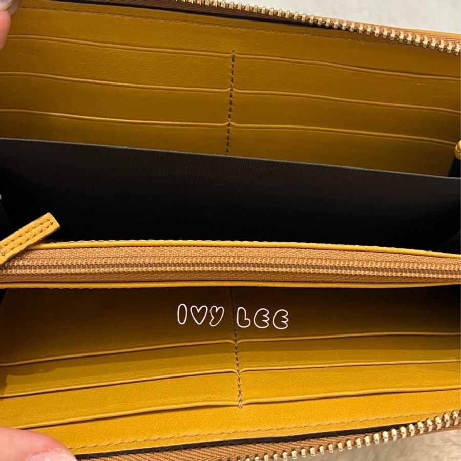 GUCCI 308012 ㄇ型拉鍊 GG壓紋 長夾 黃 正品 二手精品-3