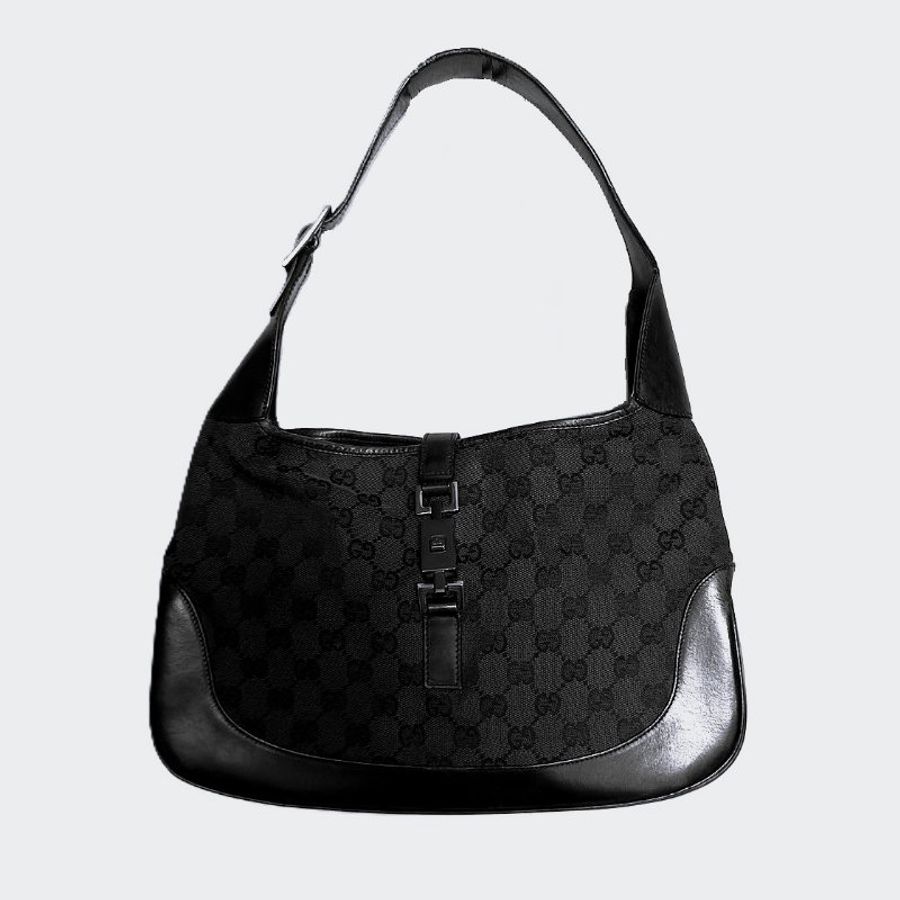 Gucci 經典黑色Jackie肩包-0
