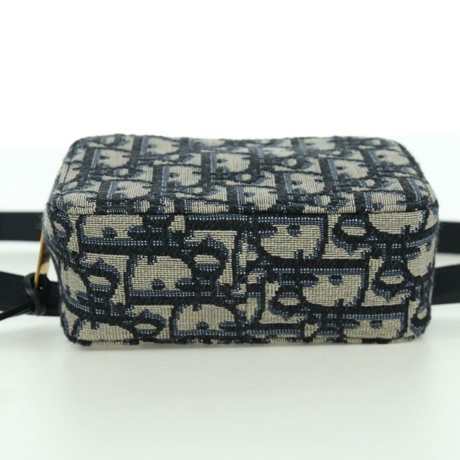 【日本直送】Christian Dior Trotter帆布腰包 海軍藍 金色 正品 BSZ700M-4