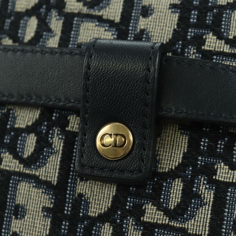 【日本直送】Christian Dior Trotter帆布腰包 海軍藍 金色 正品 BSZ700M-18