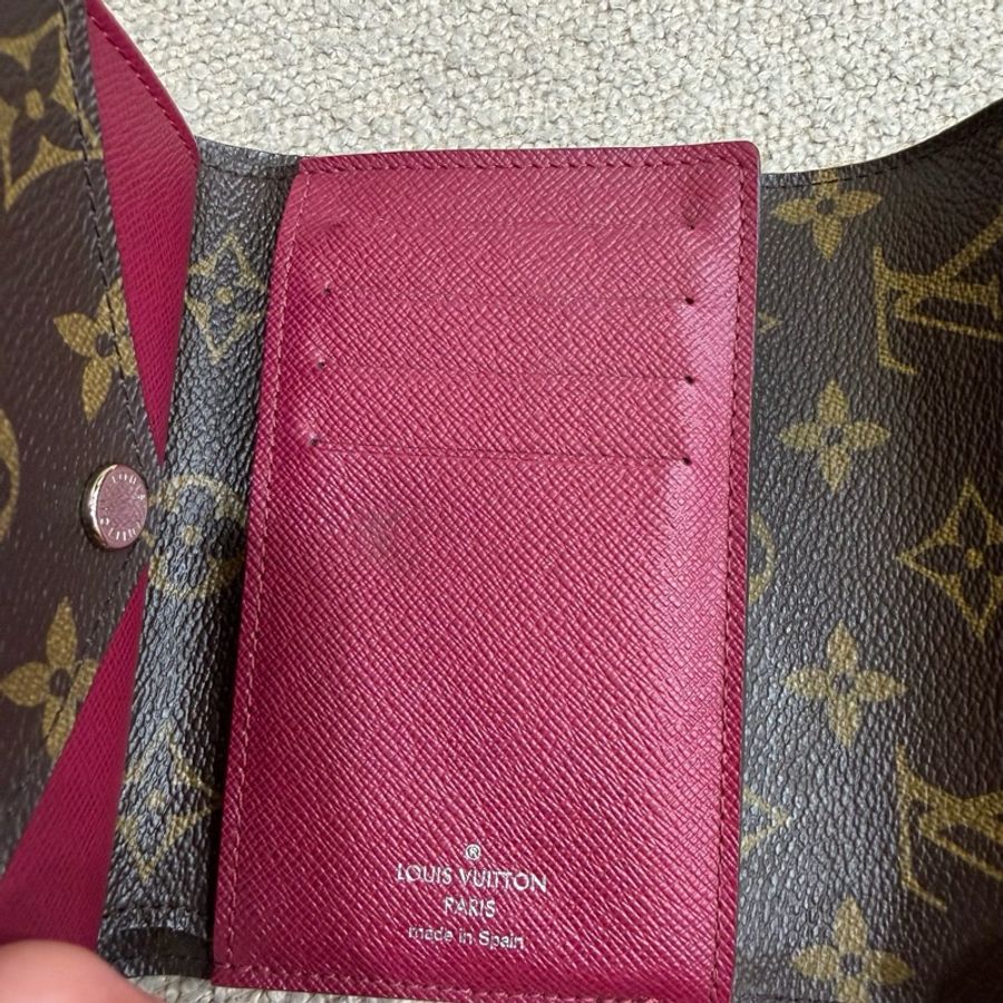 Louis Vuitton 路易威登老花拼水波紋三折錢夾 14年底長13.5cm 附件:盒-7