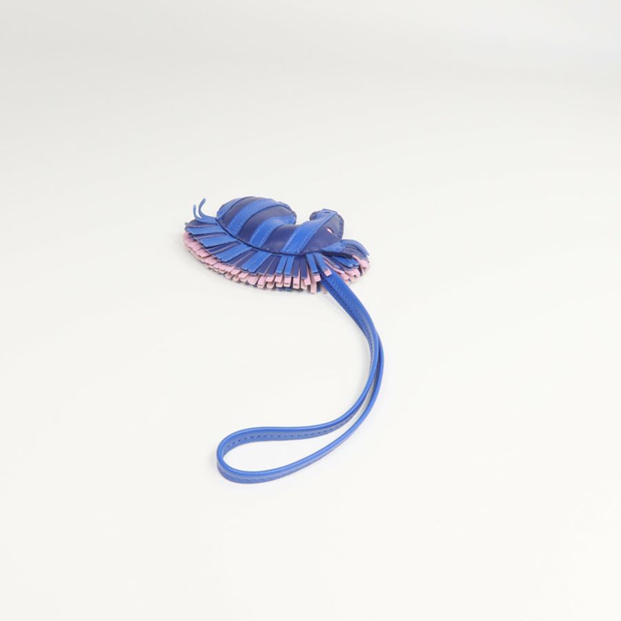 HERMES Milo皮革Geegee Savannah Charm掛飾Bleu Saphir/Bleu France/Mauve Sylvestre-3