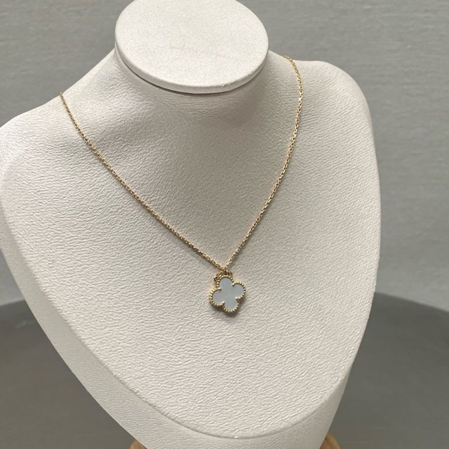 VCA Van Cleef & Arpels/梵克雅寶 Alhambra Vintage幸運四葉 白貝母 24 年-3
