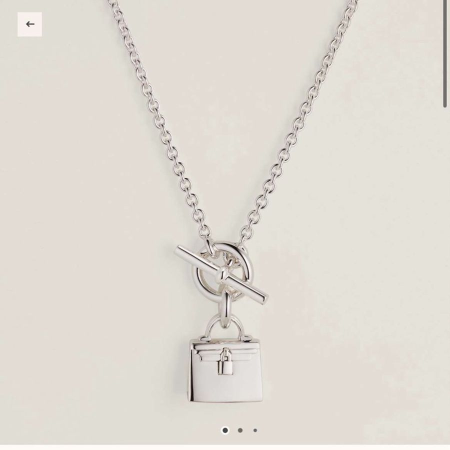 愛馬仕HERMES Kelly Amulettes 925銀 項鍊 女款 附件:內外盒 。-3