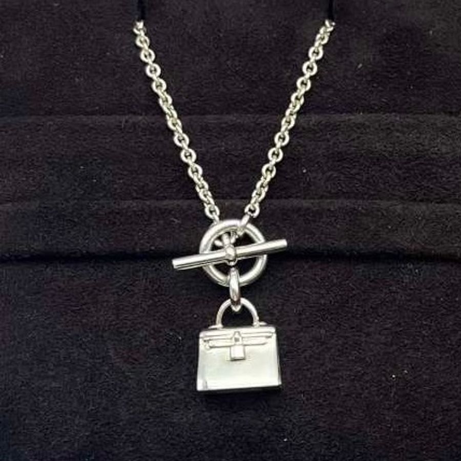 愛馬仕HERMES Kelly Amulettes 925銀 項鍊 女款 附件:內外盒 。-5