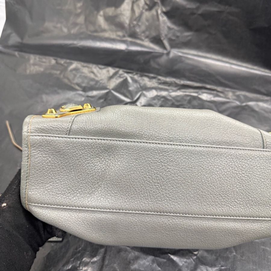Balenciaga • City 經典水泥灰山羊皮金釦機車包 金釦-19