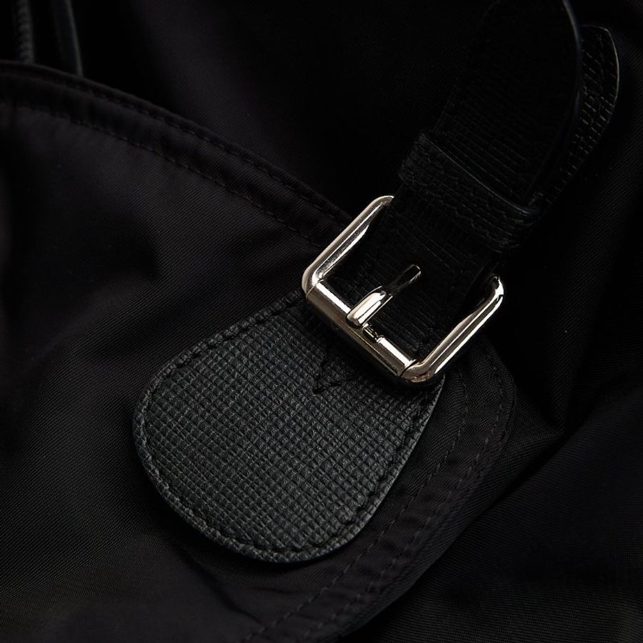 二手Burberry 尼龍後背包/中號黑色-9