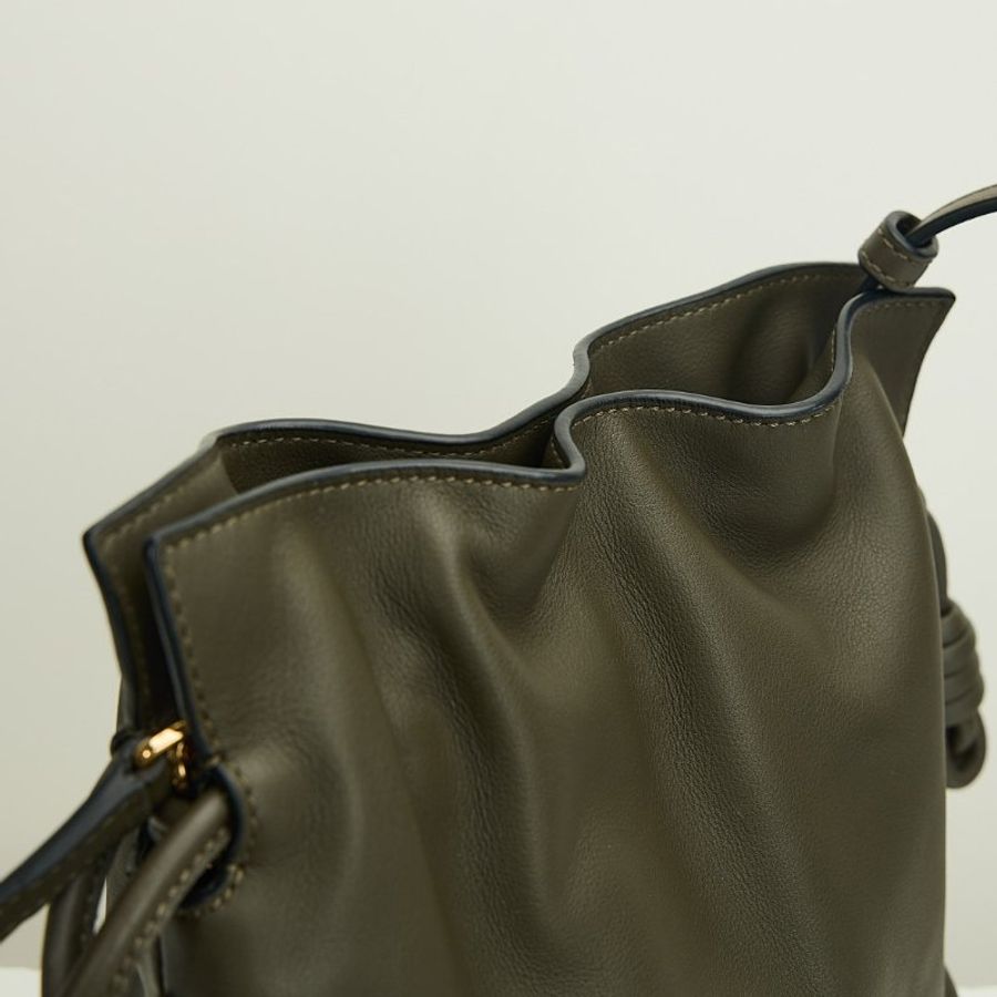 二手Loewe Mini flamenco 新款福袋包/深卡其綠-6