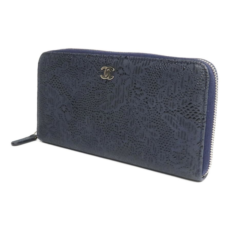 CHANEL 塗層帆布Long Zip-around Wallet長錢包-1