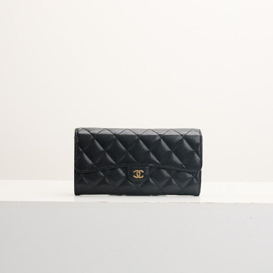 二手Chanel cf長夾/黑金牛-0