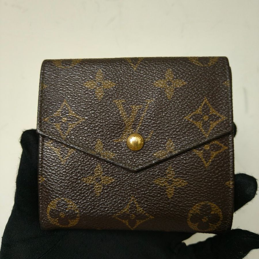 ‼️年中慶降價‼️創新低價只到6/21🎁㊣✨Louis Vuitton✨路易威登 LV 老花 釘釦 短夾 皮夾 錢包/二手精品/二手皮夾/保證正品🌳二手樹屋🌳-3