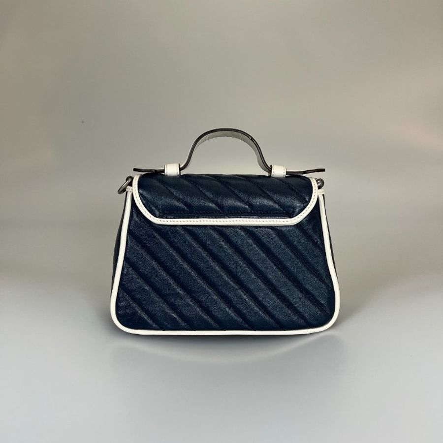 GUCCI 583571 藍拚白MARMONT HANDLE包-1