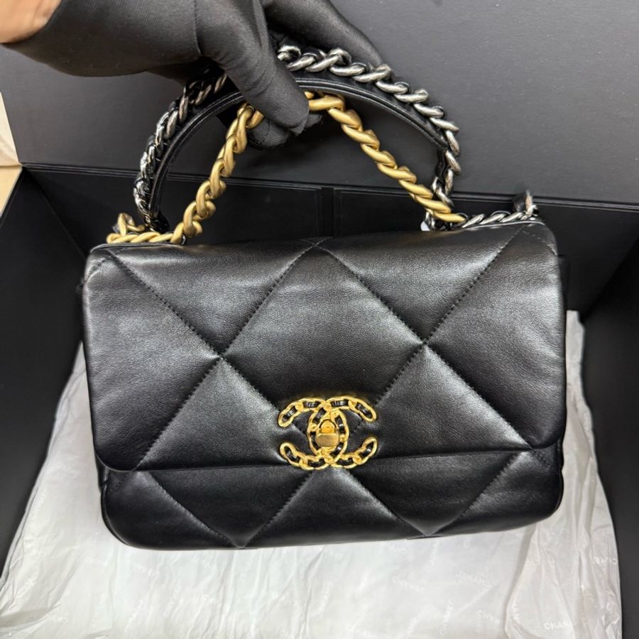 Chanel香奈兒 19bag小號 22年芯片 有盒-0