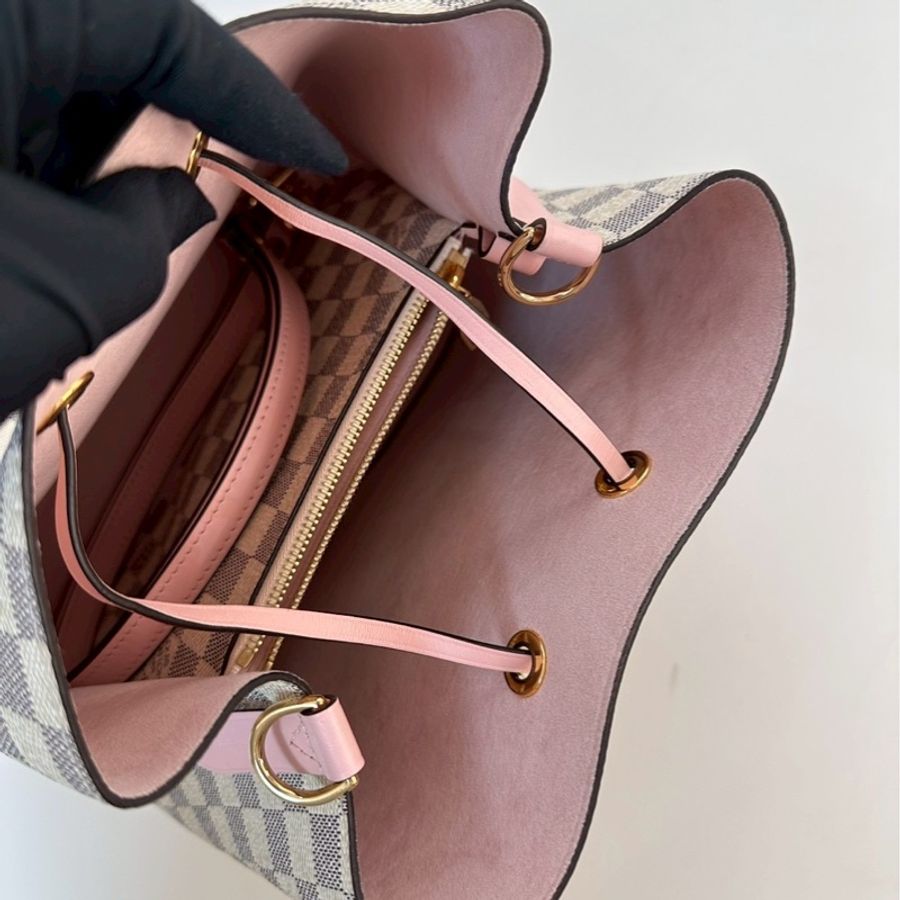 Louis Vuitton|白棋盤格紋水桶-8