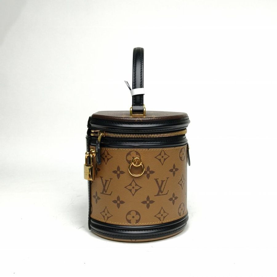 LOUIS VUITTON CANNES圓桶包拼色PVC2021老花肩背包-3