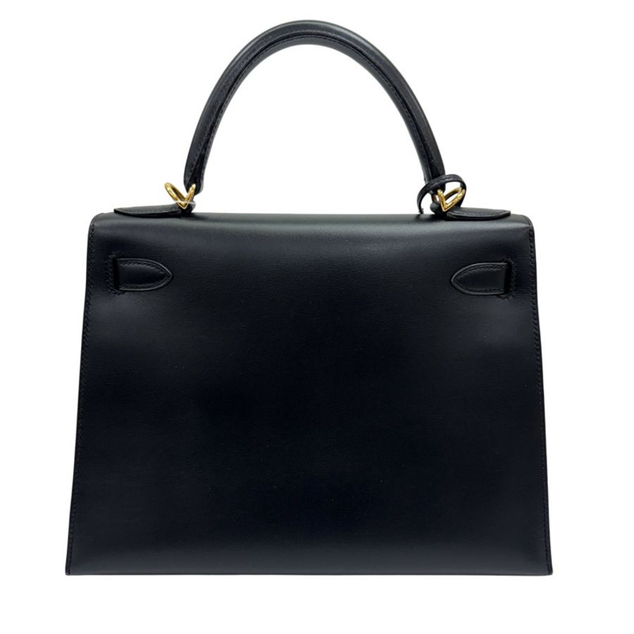 黑色 Box牛皮 Kelly 28 凱莉包 兩用包 □F刻 金扣【HERMES 愛馬仕】-2