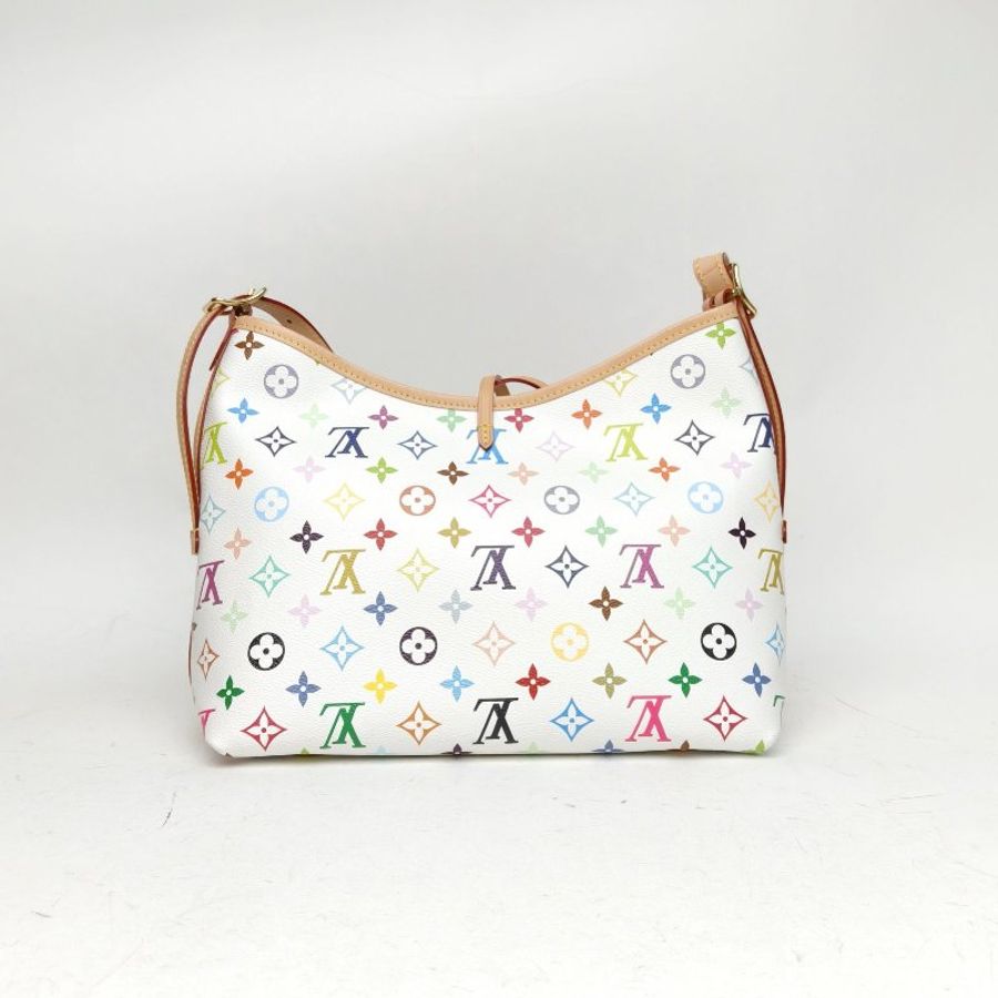 LOUIS VUITTON CARRYALL村上隆聯名小號白三彩PVC金扣晶片肩背包-2