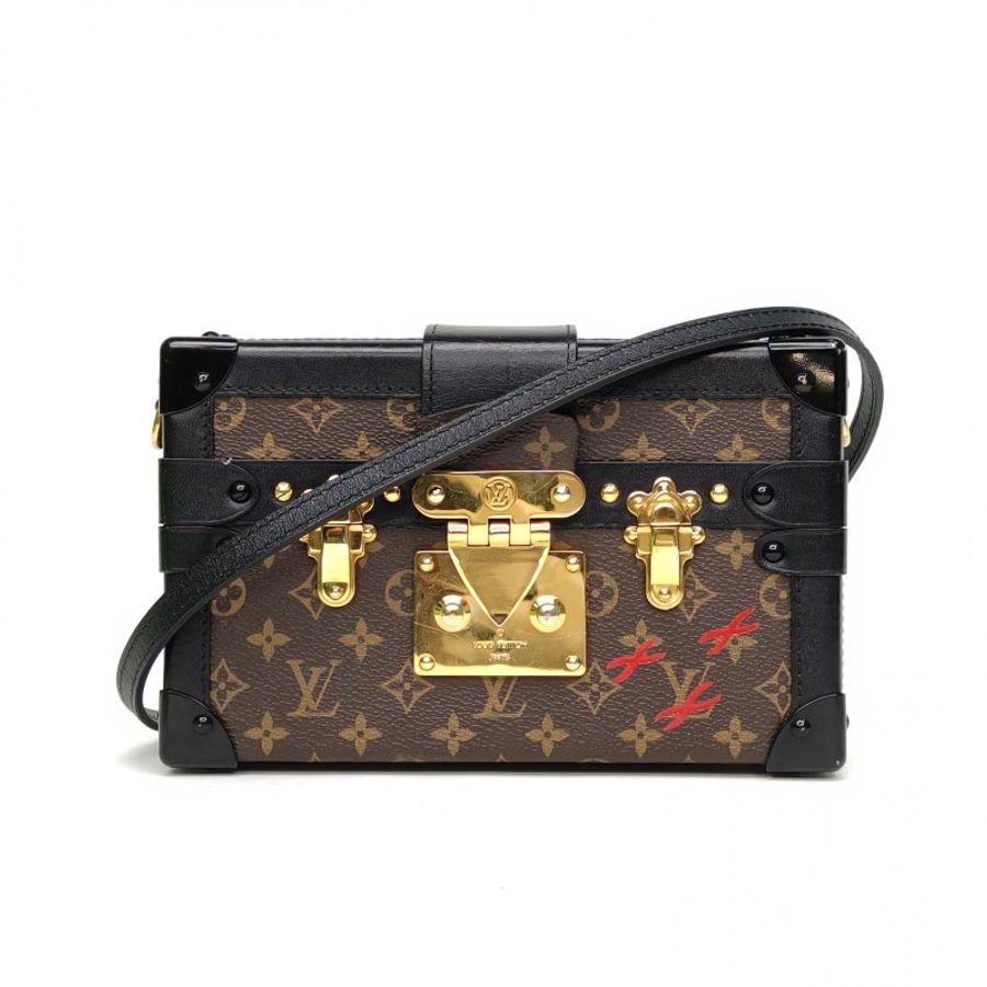 LOUIS VUITTON PETITEMALLE月光寶盒老花PVC金扣2016肩背包-0