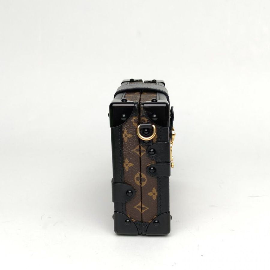 LOUIS VUITTON PETITEMALLE月光寶盒老花PVC金扣2016肩背包-3