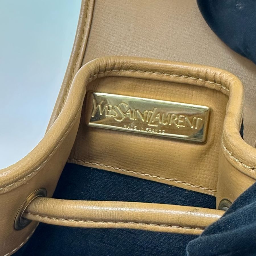 【赫蒂國際精品】YSL 聖羅蘭 絕版 古董編織拼皮革水桶包 vintage-9