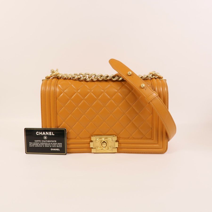CHANEL 羊皮皮革Boy 25肩背袋-10