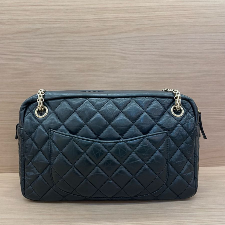 Chanel 香奈兒 黑色2.55相机包鏈條包 大號 2009年 12開 尺寸底長28*高17*寬9 有卡 無塵袋無盒子-1