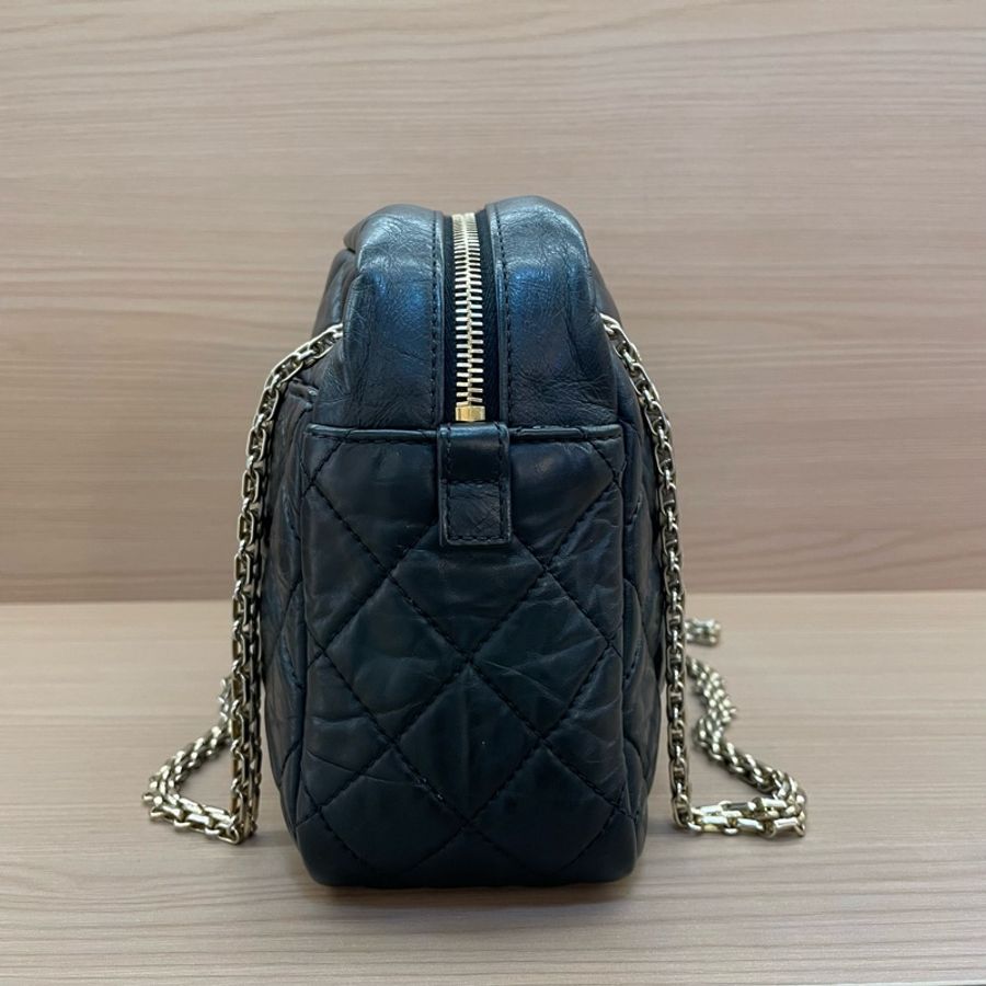Chanel 香奈兒 黑色2.55相机包鏈條包 大號 2009年 12開 尺寸底長28*高17*寬9 有卡 無塵袋無盒子-2