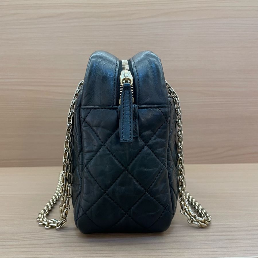 Chanel 香奈兒 黑色2.55相机包鏈條包 大號 2009年 12開 尺寸底長28*高17*寬9 有卡 無塵袋無盒子-3