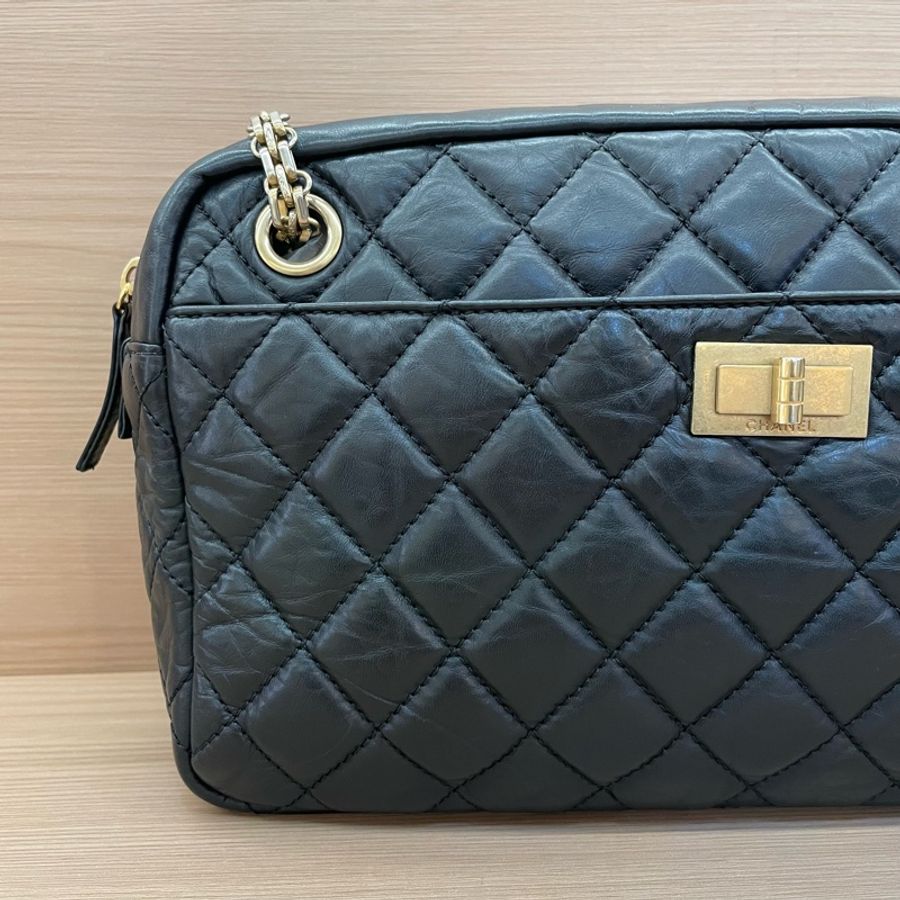Chanel 香奈兒 黑色2.55相机包鏈條包 大號 2009年 12開 尺寸底長28*高17*寬9 有卡 無塵袋無盒子-5