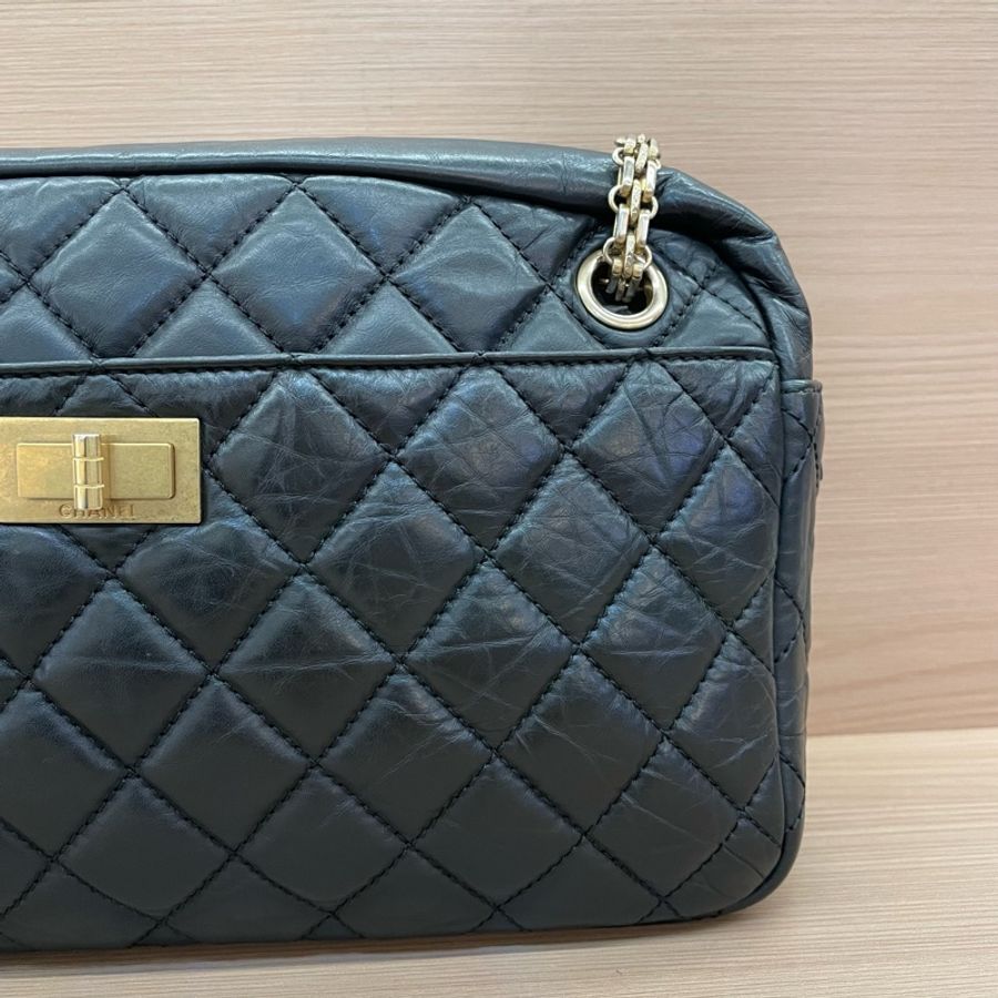 Chanel 香奈兒 黑色2.55相机包鏈條包 大號 2009年 12開 尺寸底長28*高17*寬9 有卡 無塵袋無盒子-6
