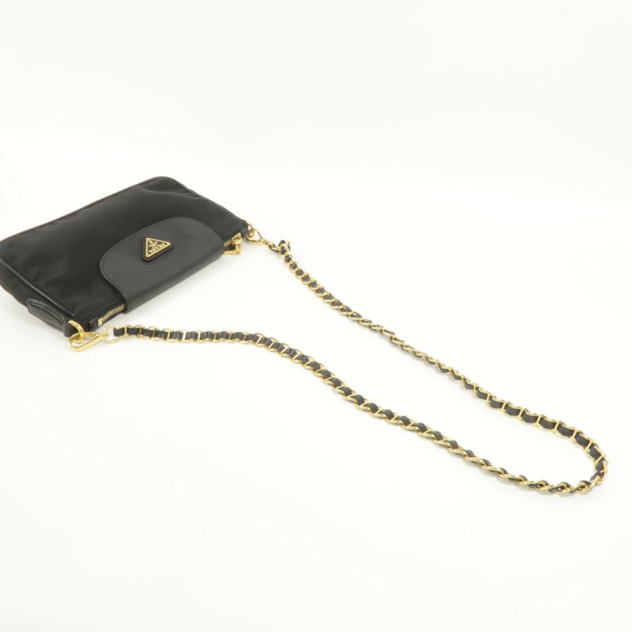 PRADA 尼龍Chain Pouch Shoulder Bag鏈帶肩背袋-6