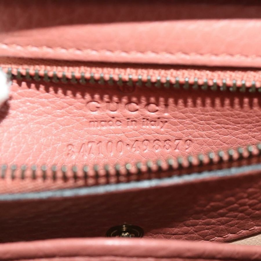 【日本直送】GUCCI 竹節肩背包 皮革 粉紅色 金飾 正品 YKZ1198V-10