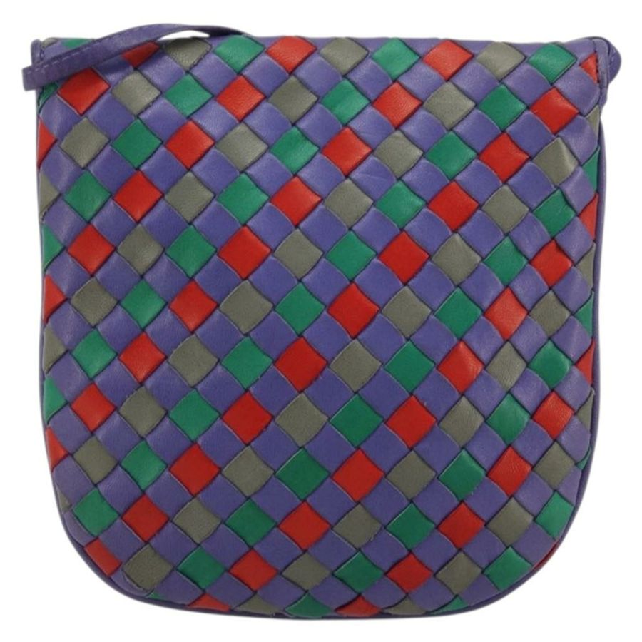 【日本直送】BOTTEGA VENETA INTRECCIATO 紫色金色皮革肩背包 正品 YKZ1369A-1