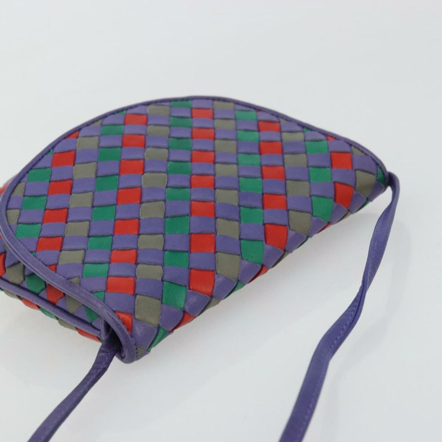 【日本直送】BOTTEGA VENETA INTRECCIATO 紫色金色皮革肩背包 正品 YKZ1369A-5