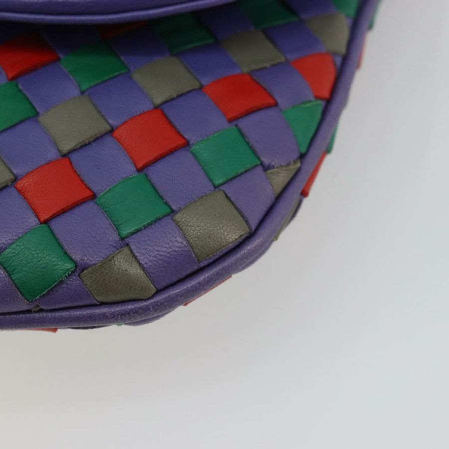 【日本直送】BOTTEGA VENETA INTRECCIATO 紫色金色皮革肩背包 正品 YKZ1369A-8
