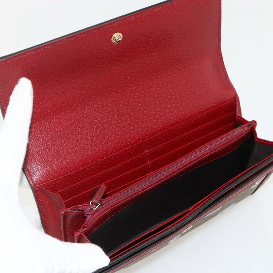 【日本直送】GUCCI Micro GG Supreme哆啦A夢長皮夾 PVC 米色金色 647786 正品 175793A-7