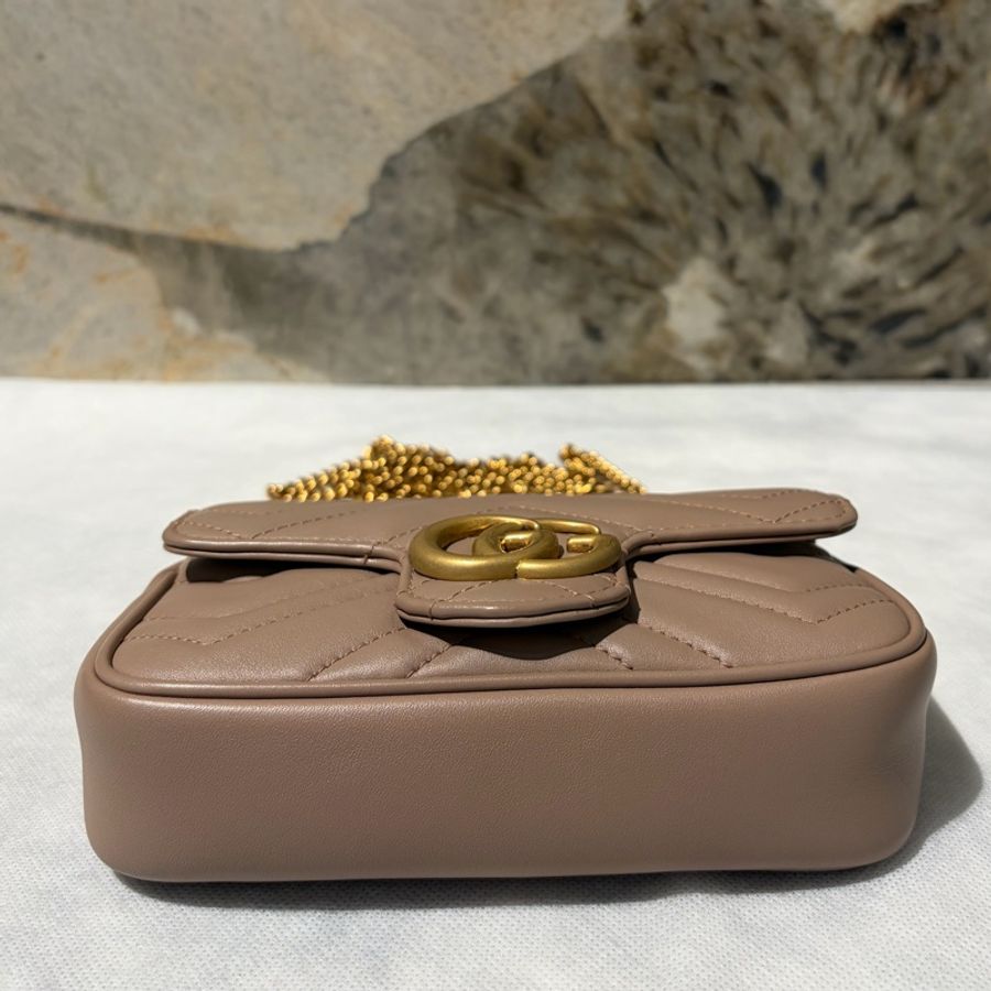 GUCCI 裸色金鍊 MARMONT MINI-5