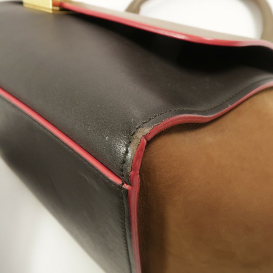 CELINE 牛皮皮革Trapeze手挽肩背兩用袋-9