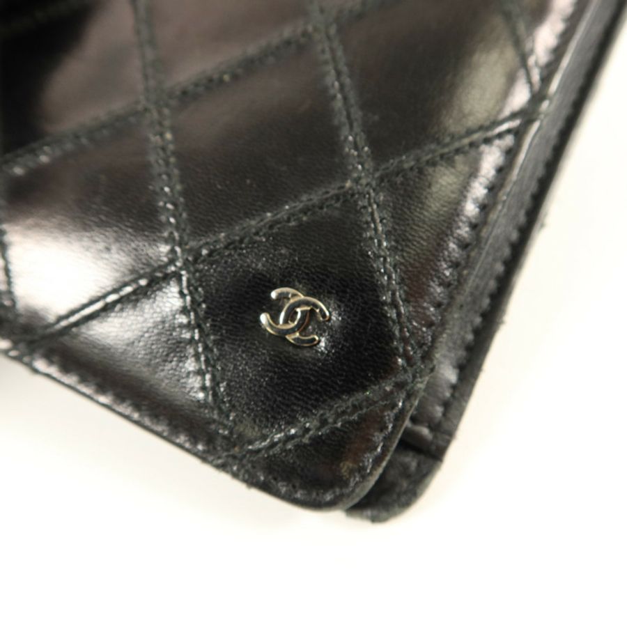 CHANEL 牛皮皮革Vintage Long Wallet長錢包-12