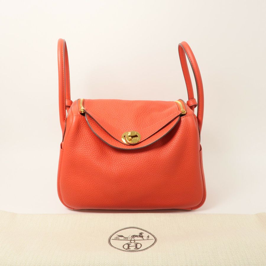 HERMES Clemence皮革Lindy 26手挽肩背兩用袋-9