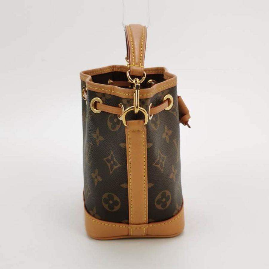 Louis Vuitton (LV) NOENano植鞣革Monogram印花抽繩斜挎包肩背包晶片款-3