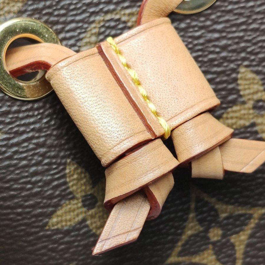 Louis Vuitton (LV) NOENano植鞣革Monogram印花抽繩斜挎包肩背包晶片款-16