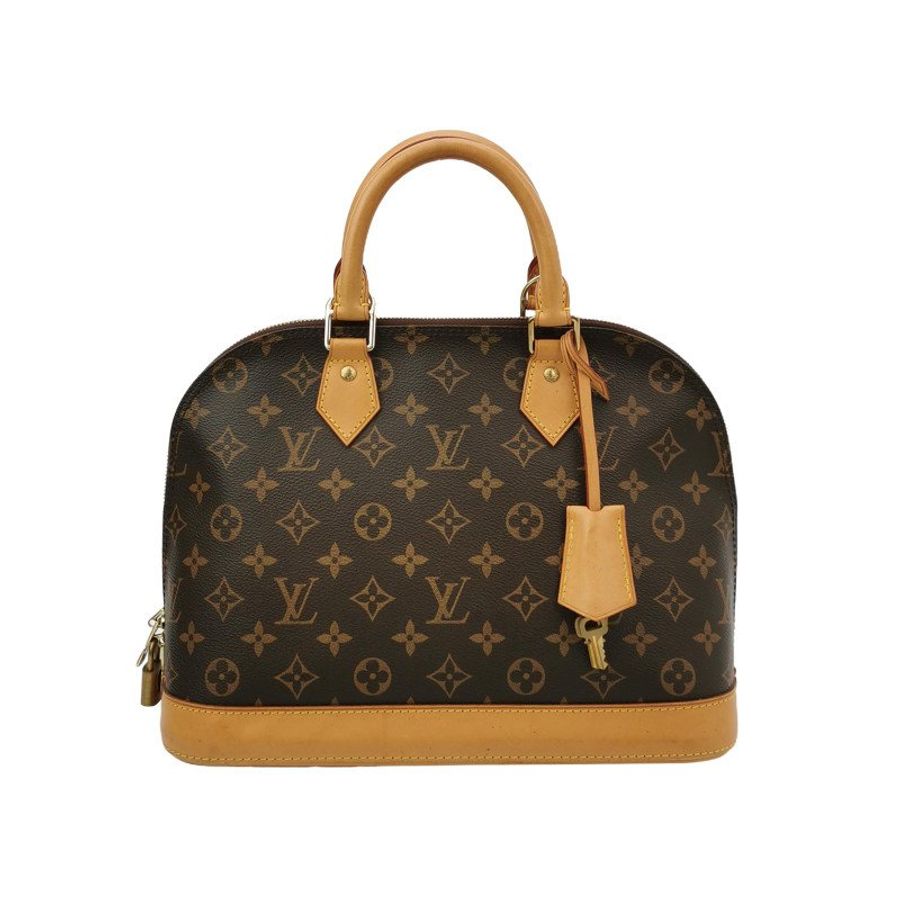 Louis Vuitton (LV) Alma小號植鞣革Monogram印花貝殼包手提包-0
