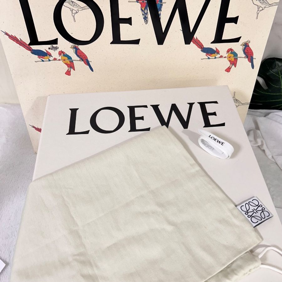 Loewe 羅威 Military 小款 粒面小牛皮翻蓋斜背包 2020年-32