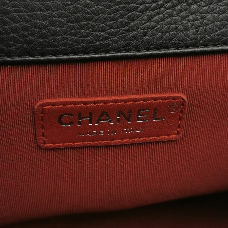 Chanel Flap Bag牛皮純色菱格絎縫雙C扣斜背包單肩包-7