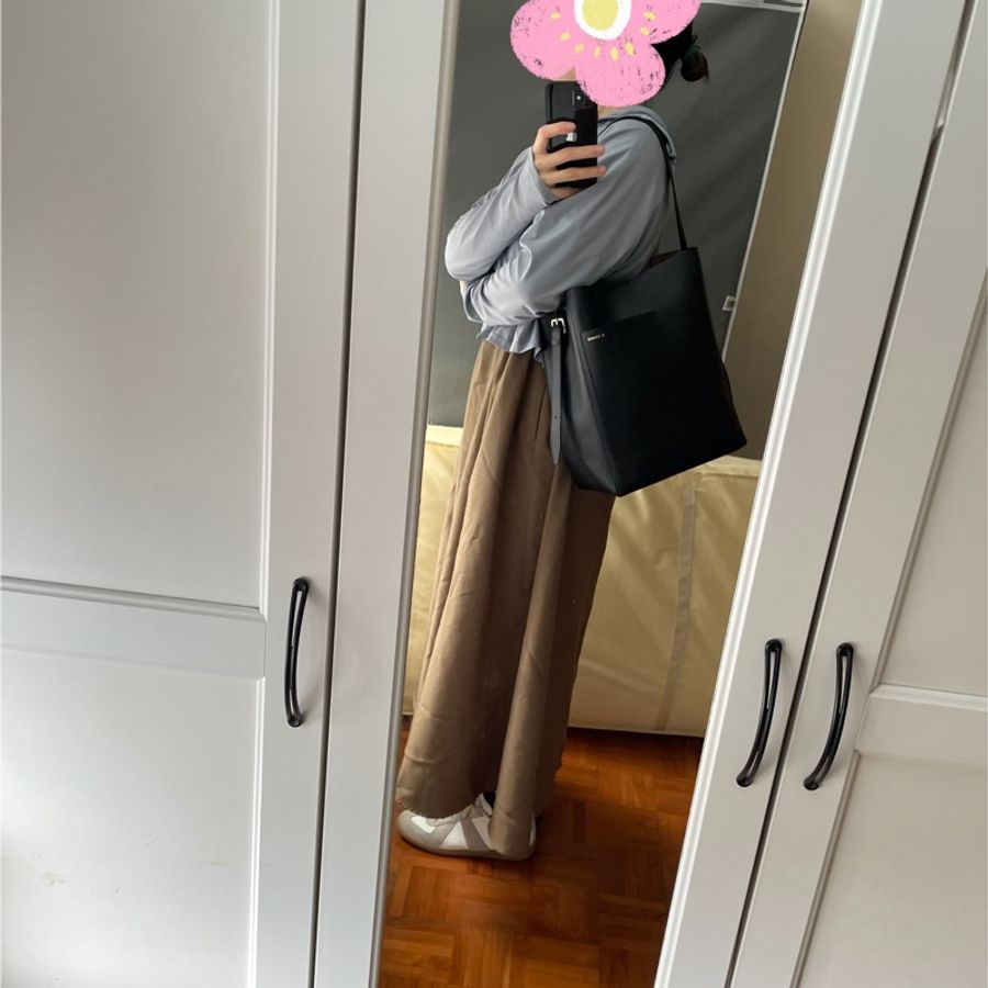 Valextra medium bucket bag 中號黑色水桶包,帶掛包、小卡-1
