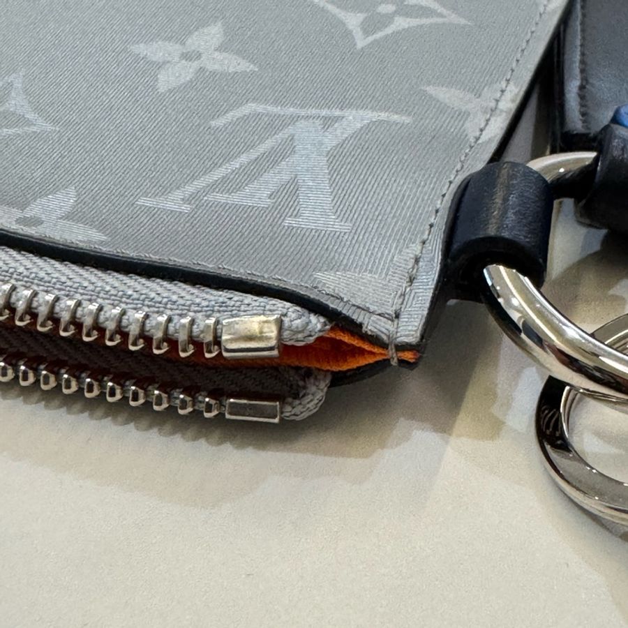 Louis Vuitton 路易威登 M44178-Monogram Satellite Alpha 三件式,可以拆用 手拿包 銀色-11