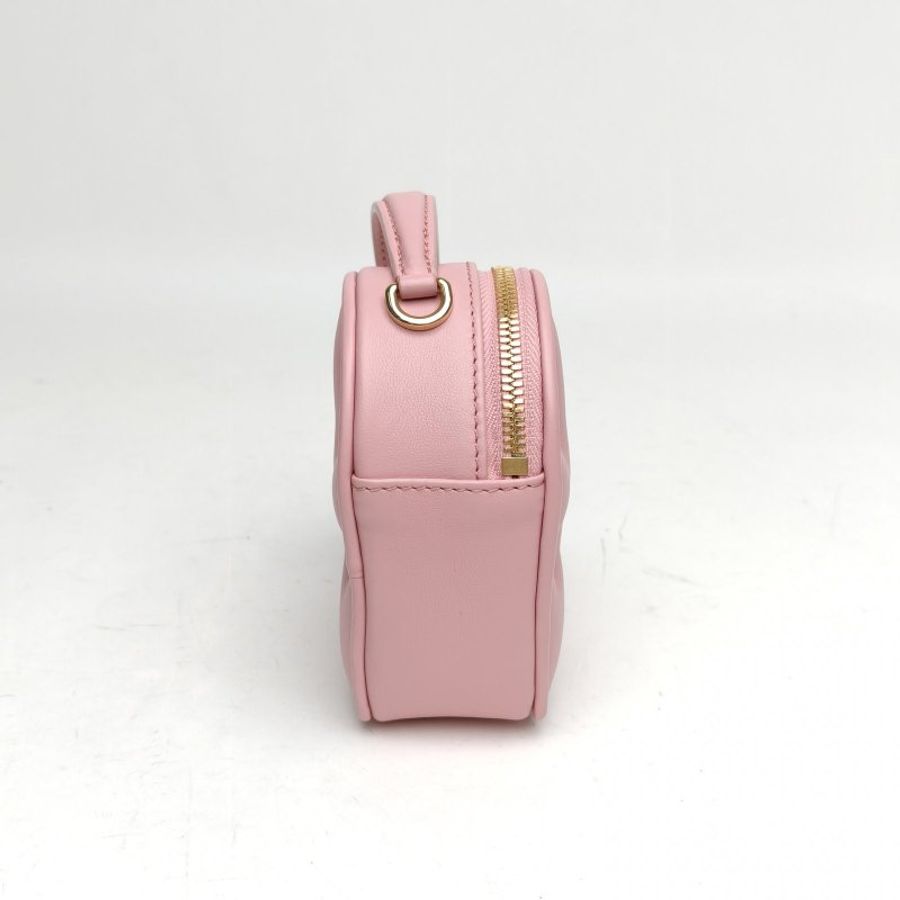 LOUIS VUITTON 粉色牛皮晶片七夕限定字母壓花愛心包肩背包-3